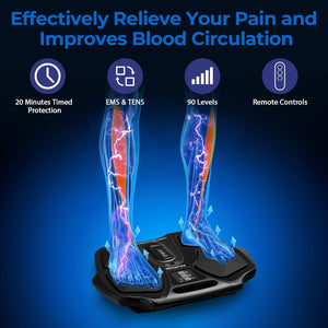NURSAL TENS EMS Foot Massager for Neuropathy, Foot Nerve Muscle Stimulator Pro, Circulation and Body Pain Relief with TENS Unit Muscle Stimulator Pads, Electric Feet Legs Blood Circulation Machine