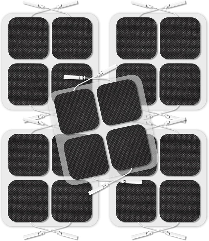 NURSAL TENS Unit Pads 2"X2" 20 Pcs Reusable Self-Adhesive TENS Unit Electrodes Pads