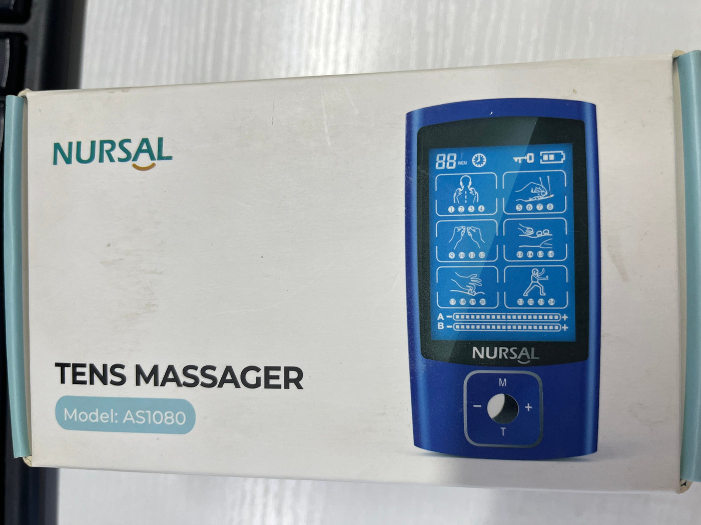 [16 Thicker Pads] NURSAL AS1080 EMS TENS Unit Muscle Stimulator