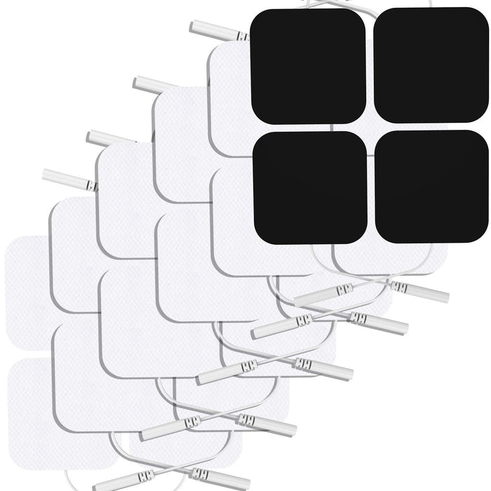 NURSAL 24Pcs Replacement Electrodes for TENS,  2"x 2" Square Pads