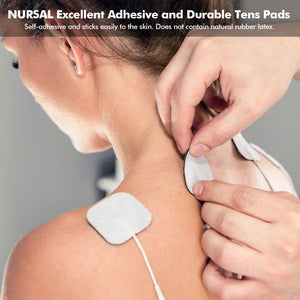 NURSAL 24Pcs Replacement Electrodes for TENS, 2"x 2" Square Pads - Nursal