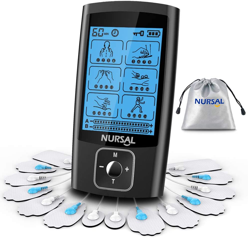 TENS EMS Unit Muscle Stimulator for Pain Relief - Dual Channel/12